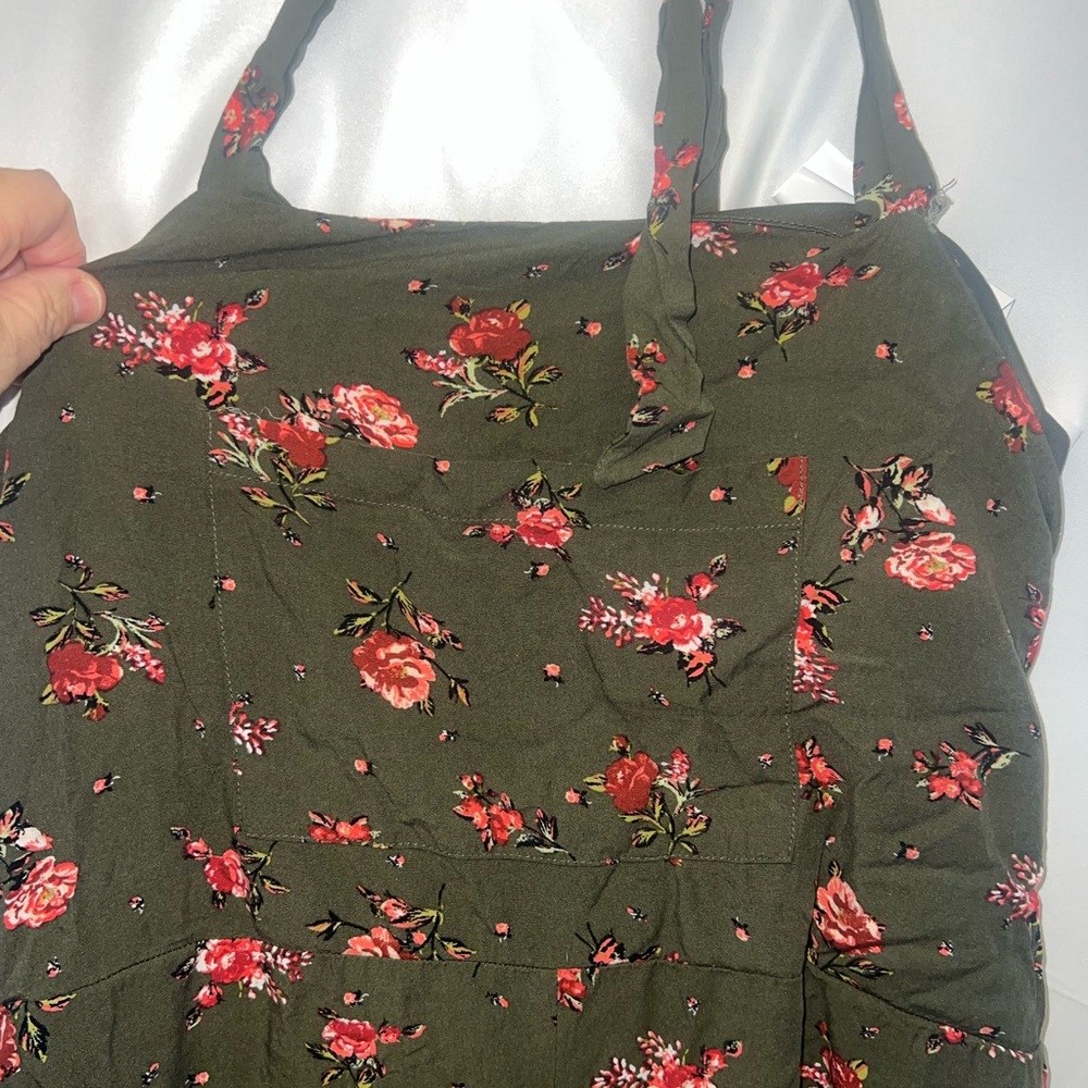 Xhilaration Olive Floral Jumpsuit xl - Picture 5 of 5